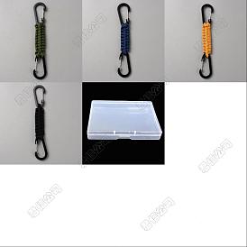 4Pcs 4 Colors Polyester Cord Braided Dog Harness Collar Leash Connector, Aluminum Alloy Clasp Dog Collar Safety Clips