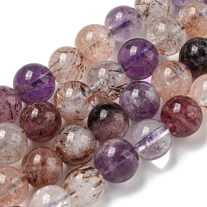 Природного кварца lodolite нитей бисера, круглые