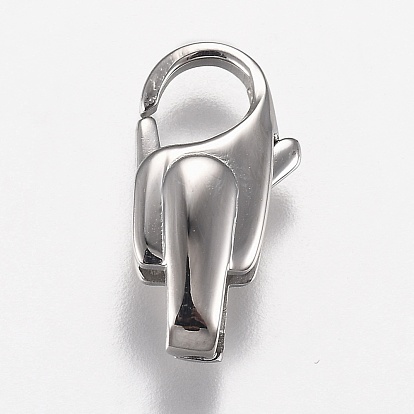 Polished 316 Surgical Stainless Steel Lobster Claw Clasps