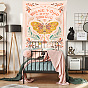 Vintage Botanical Butterfly Pattern Printed Tapestry Decorative Backdrop Fabric
