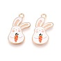Подвески из сплава и эмали, кролик, без кадмия и без свинца, золотой свет