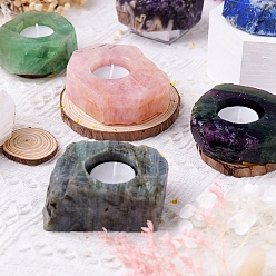 Kerzenhalter aus natürlichen Edelsteinen, Reiki-Energiestein-Kerzenständer