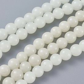 Synthetic Luminous Stone Beads Strands, Round