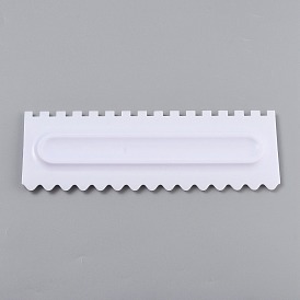 Plastic Baking Edge Dough Scraper and Cutter Pastry Spatulas, for Cake Decoration Baking Tools, Rectangle