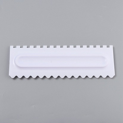 Plastic Baking Edge Dough Scraper and Cutter Pastry Spatulas, for Cake Decoration Baking Tools, Rectangle