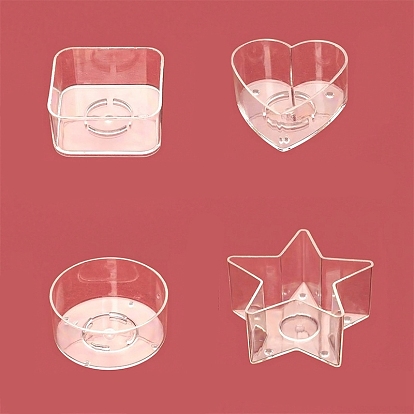 Пластиковая чашка для свечи, прозрачные