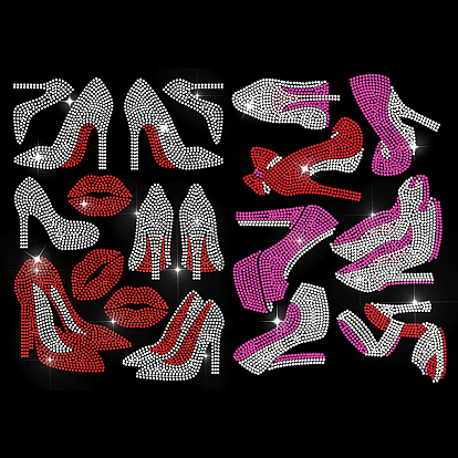 2шт. 2 стили стеклянные стразы для термоаппликации, гладить по аппликациям, аксессуары для костюма, для одежды, , брюки