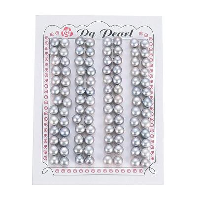 Natural Cultured Freshwater Pearl Beads, Half Drilled, Rondelle, Dyed