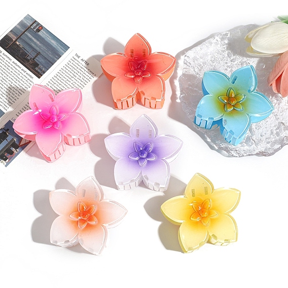 Заколки для волос с когтями из смолы, аксессуары для волос для женщин и девочек, цветок