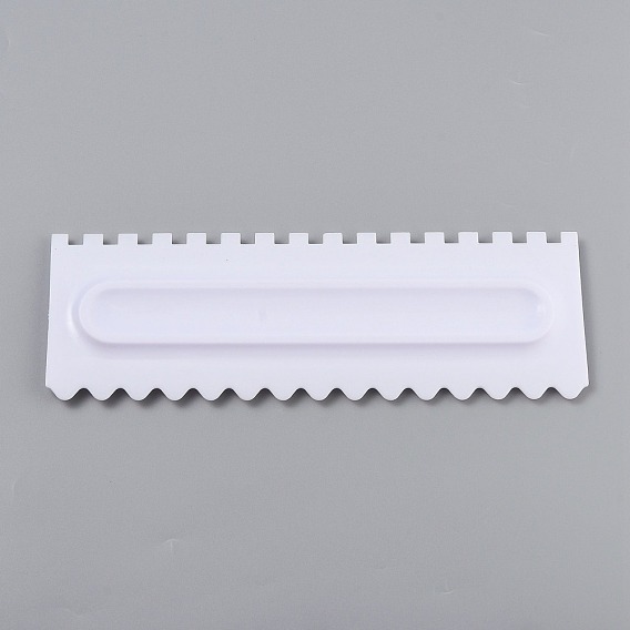 Plastic Baking Edge Dough Scraper and Cutter Pastry Spatulas, for Cake Decoration Baking Tools, Rectangle