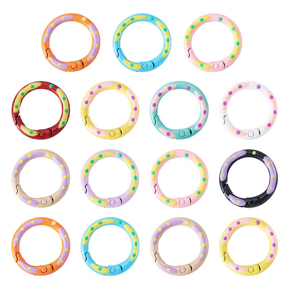 15пружинные кольца из сплава, окрашенные распылением, кольцо