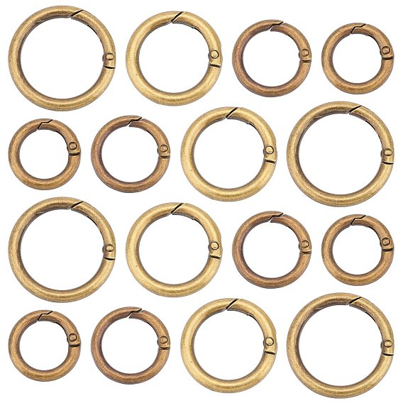 16 шт. 4 пружинные кольца из сплава, без кадмия и без свинца