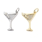 Стойка металлическая латунная микропрофилированная кубическая циркония подвески, без кадмия и без свинца, долговечный, Мартини чары, бокал прелести, с целью перехода в кольце