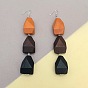 Wood & Iron Dangle Earrings for Women, Nuggets
