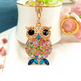Sparkling Owl Car Accessories Keychain Pendant for Animal Lovers