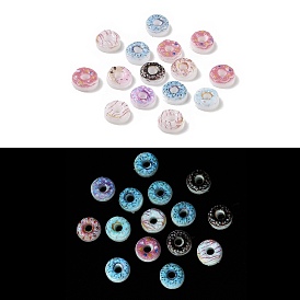 Luminous Resin Imitation Food Decoden Cabochons, Glow in the Dark, Donut