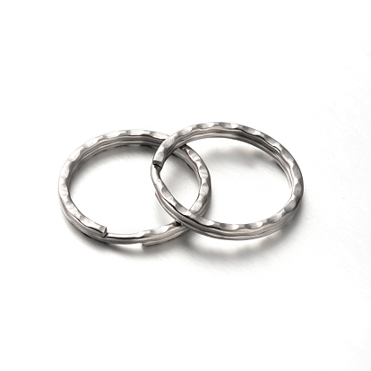 304 брелоки из нержавеющей стали сплит, брелок для ключей, 30x3.2 мм