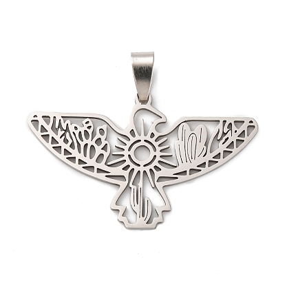 201 подвески из нержавеющей стали, амулет в виде полого ацтекского орла, анти-тускнение