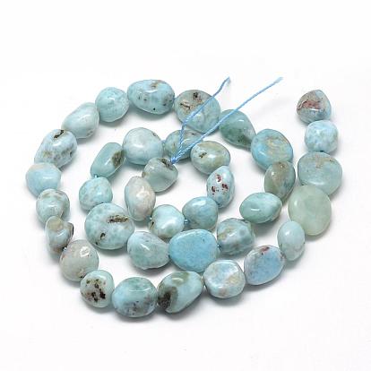 Natural Larimar Beads Strands, Grade A, Oval
