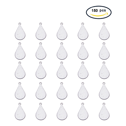 304 pendentifs d'étiquettes vierges en acier inoxydable, larme
