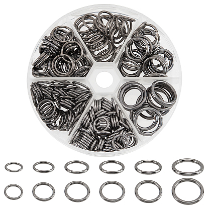 6 стили цинковый сплав соединительные кольца, круглые кольца