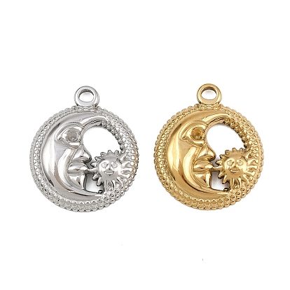 304 подвески из нержавеющей стали, амулеты луны и солнца