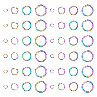 160 шт. 4 стиль 304 открытые соединительные кольца из нержавеющей стали для плетения кольчуги, круглые кольца
