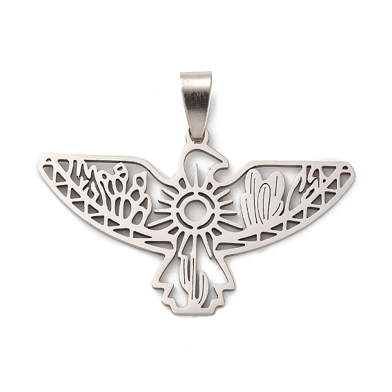 201 подвески из нержавеющей стали, амулет в виде полого ацтекского орла, анти-тускнение