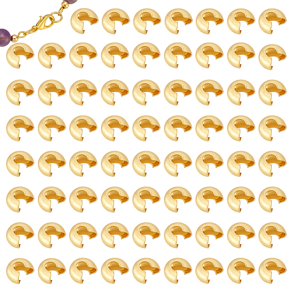 160 шт. 304 крышки обжимных бусин из нержавеющей стали