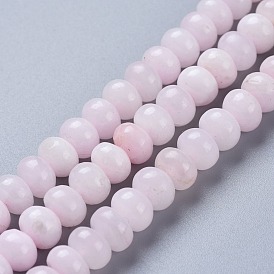 Natural Pink Mangano Calcite Beads Strands, Faceted, Rondelle