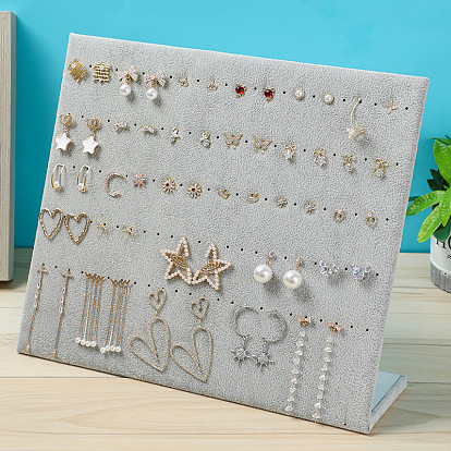 Бархатные стойки для сережек, дисплей ювелирных изделий стойки, l-образный, прямоугольные