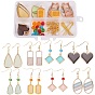 DIY Earring Making, with Epoxy Resin Pendants, Alloy Findings, Brass Earring Hooks, Handmade Glass Beads