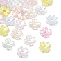 Perles acryliques opaques, éclat doré, fleur