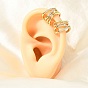 Brass Micro Pave Cubic Zirconia Cuff Earrings for Women, Long-Lasting Plated, Cadmium Free & Lead Free, Real 18K Gold Plated