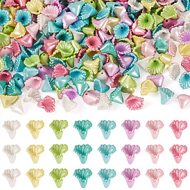 300 шт. непрозрачные акриловые бусины с имитацией жемчуга, труба цветок