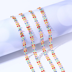 Цепочка из латуни, с эмалью, долговечный, красочный, пайки