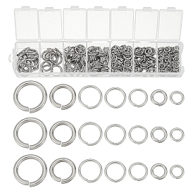 360 шт. 7 стили вакуумное покрытие PVD 304 открытые соединительные кольца из нержавеющей стали