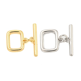 Brass Toggle Clasps, Rectangle