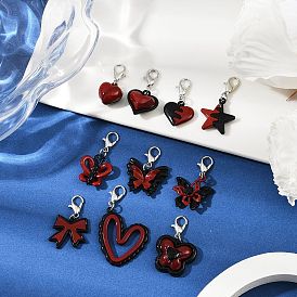 10Подвесные украшения из сплава шт., с карабин-лобстерами , разнообразные