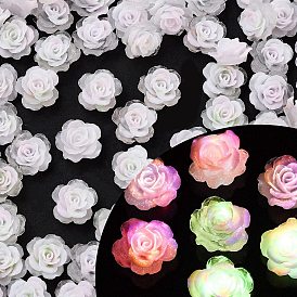 Luminous Resin Decoden Cabochons, Glow in the Dark, Flower