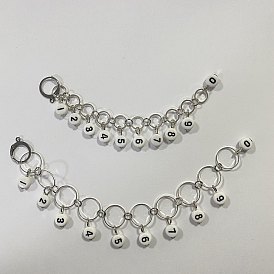 Anzahl Acryl Perlen Stricken Reihenzähler Ketten