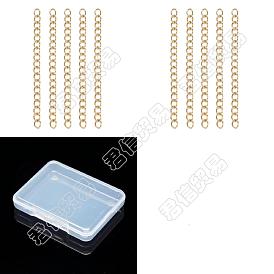 100Pcs 2 Style 304 Stainless Steel Curb Chain Extender, End Chains