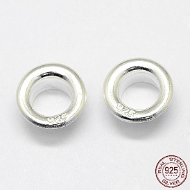 925 Sterling Silver European Cores, Rondelle