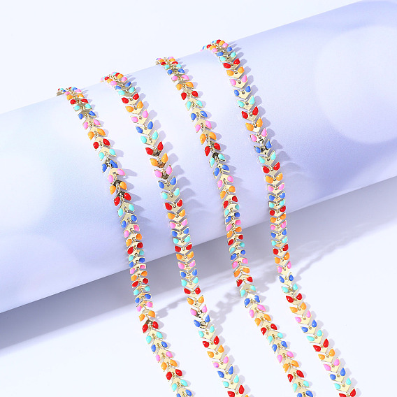 Цепочка из латуни, с эмалью, долговечный, красочный, пайки