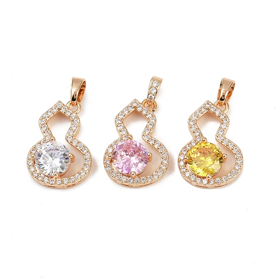 Латунные микро проложить кубического циркония подвески, тыквенные прелести, долговечный, без свинца и без кадмия