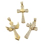 Латунные микро проложить кубического циркония подвески, крестик, стойки покрытие, долговечный, без свинца и без кадмия