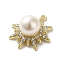 Alloy with Rhinestone Pendants, with ABS Imitation Pearl, Sun Charms