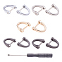 Alloy D-Ring Shackles Clasps, Iron Screwdriver, with Plastic Handle
