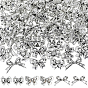 90Pcs 3 Styles Tibetan Style Alloy Beads, Cadmium Free & Lead Free, Bowknot