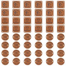 100 шт. 4 стили этикетки из искусственной кожи, для джинсов своими руками, , обуви, аксессуары для шляп